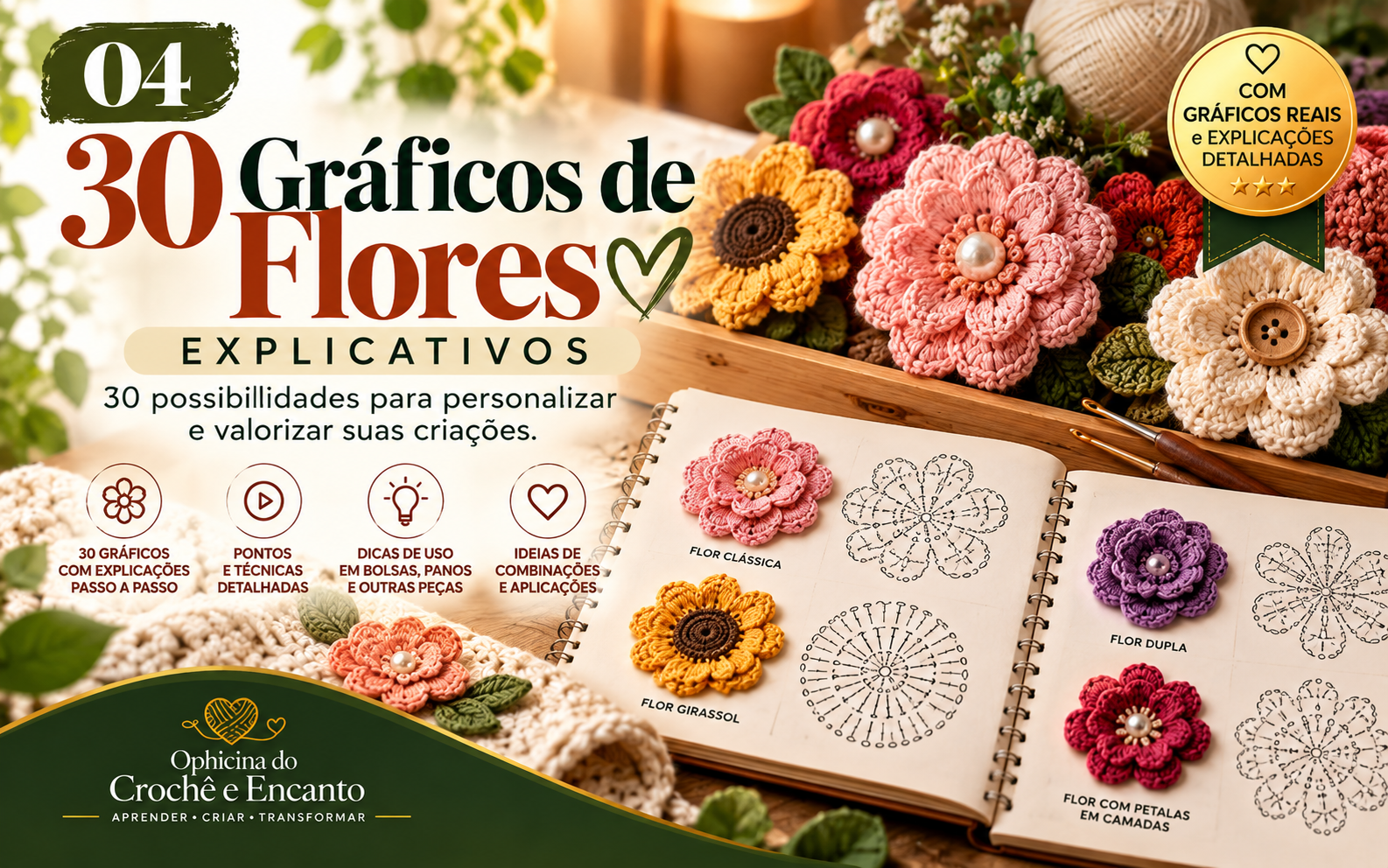 Capa do material 30 Gráficos de Flores Explicativos